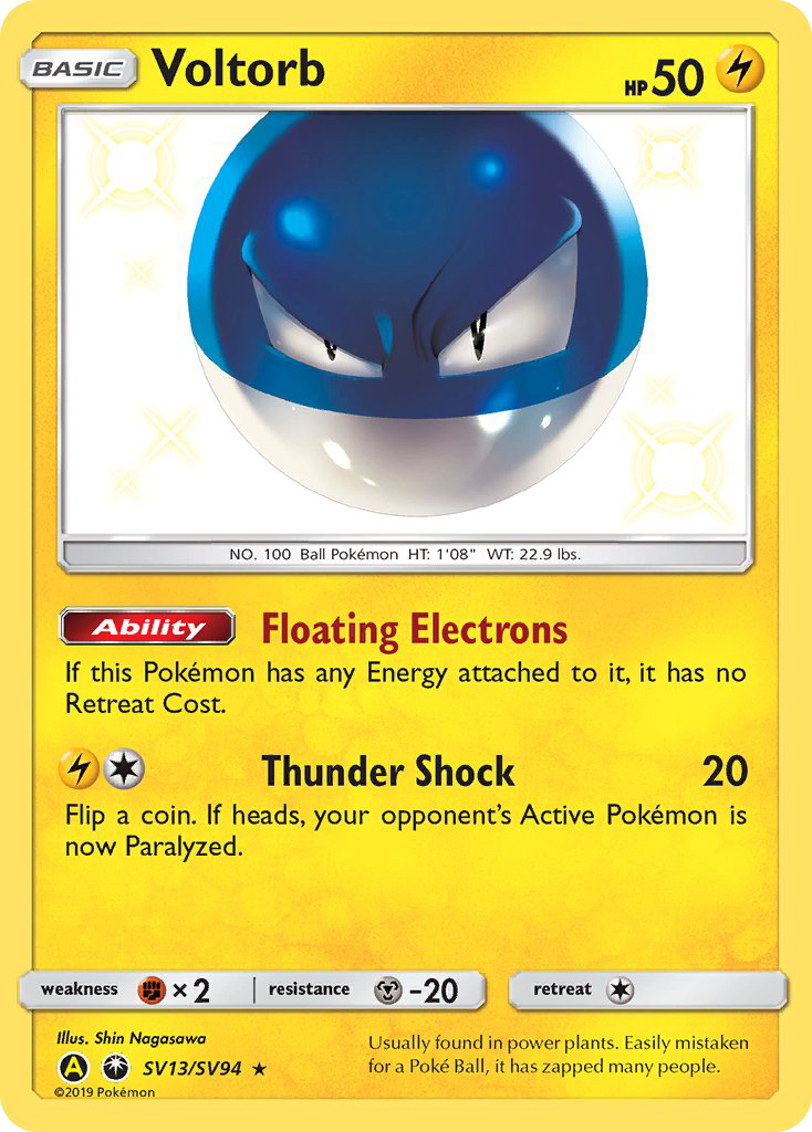 Voltorb SV13/SV94 Hidden Fates Shiny Vault