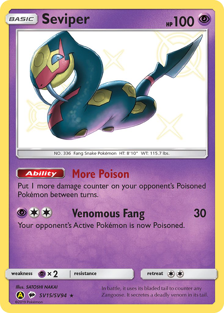 Seviper SV15/SV94 Hidden Fates Shiny Vault