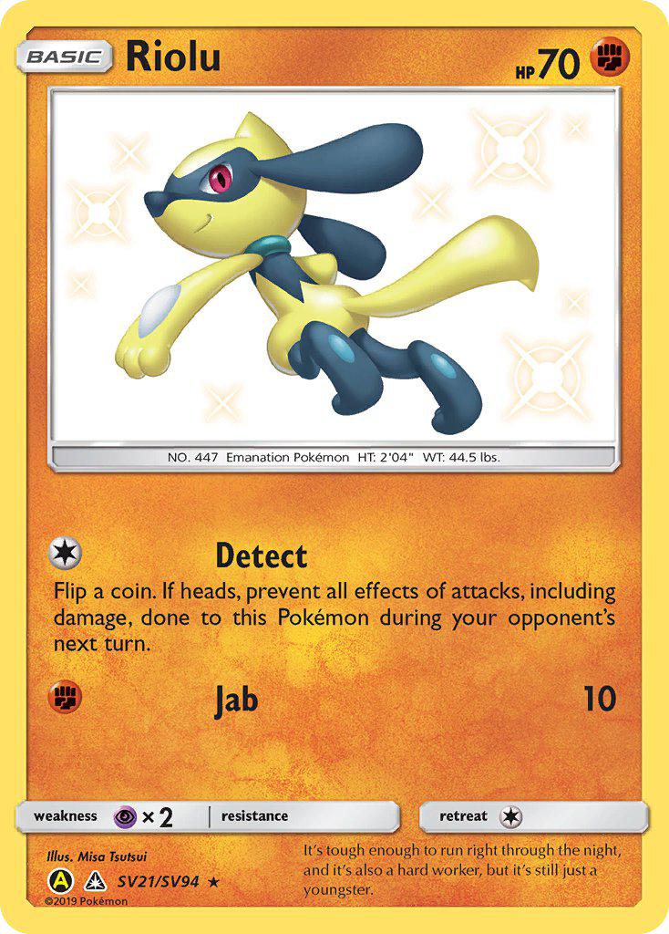 Riolu SV21/SV94 Hidden Fates Shiny Vault