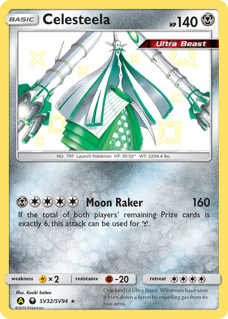 Celesteela SV32/SV94 Hidden Fates Shiny Vault
