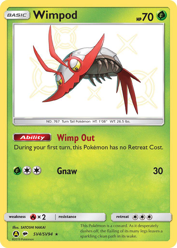 Wimpod SV4/SV94 Hidden Fates Shiny Vault