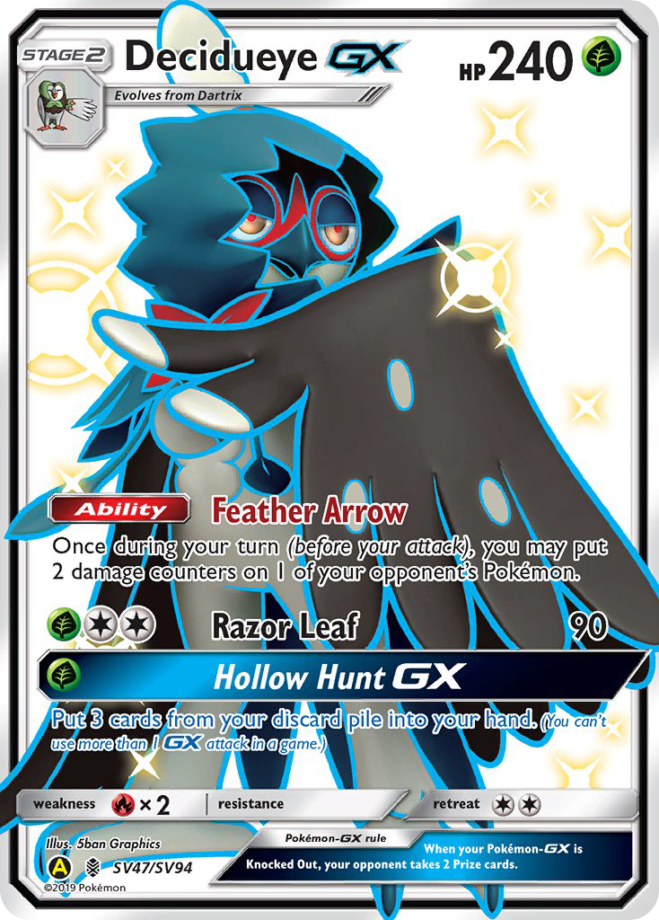 Decidueye-GX SV47/SV94 Hidden Fates Shiny Vault