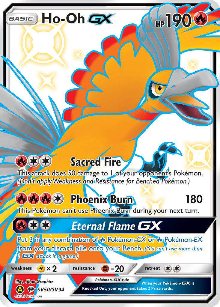 Ho-Oh-GX SV50/SV94 Hidden Fates Shiny Vault