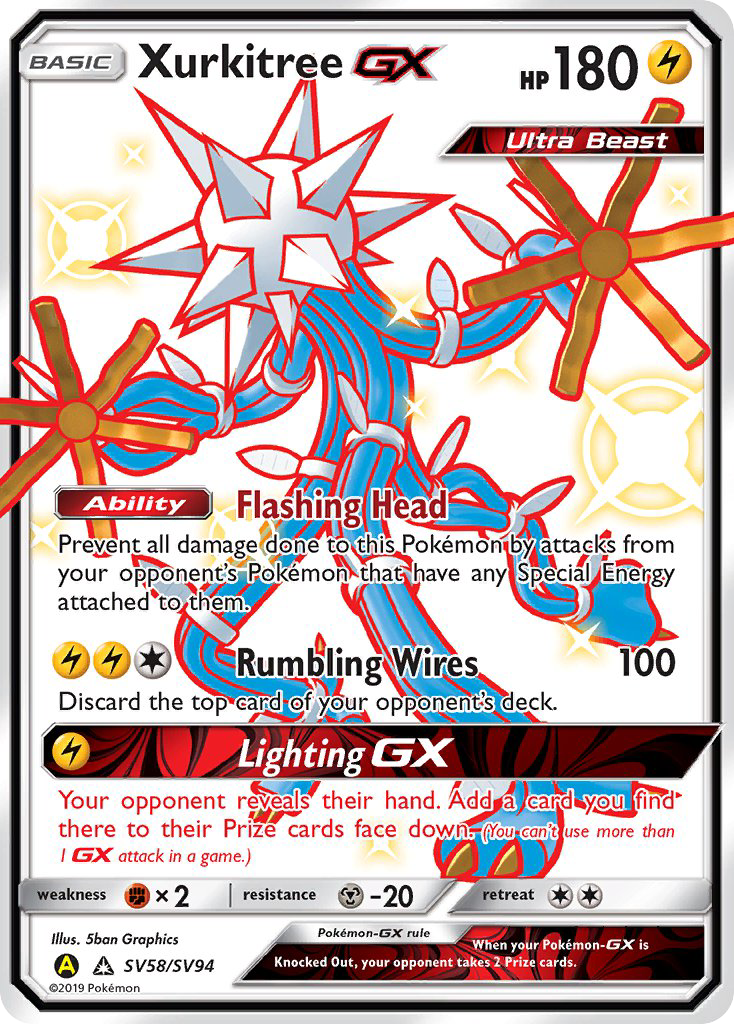 Xurkitree-GX SV58/SV94 Hidden Fates Shiny Vault