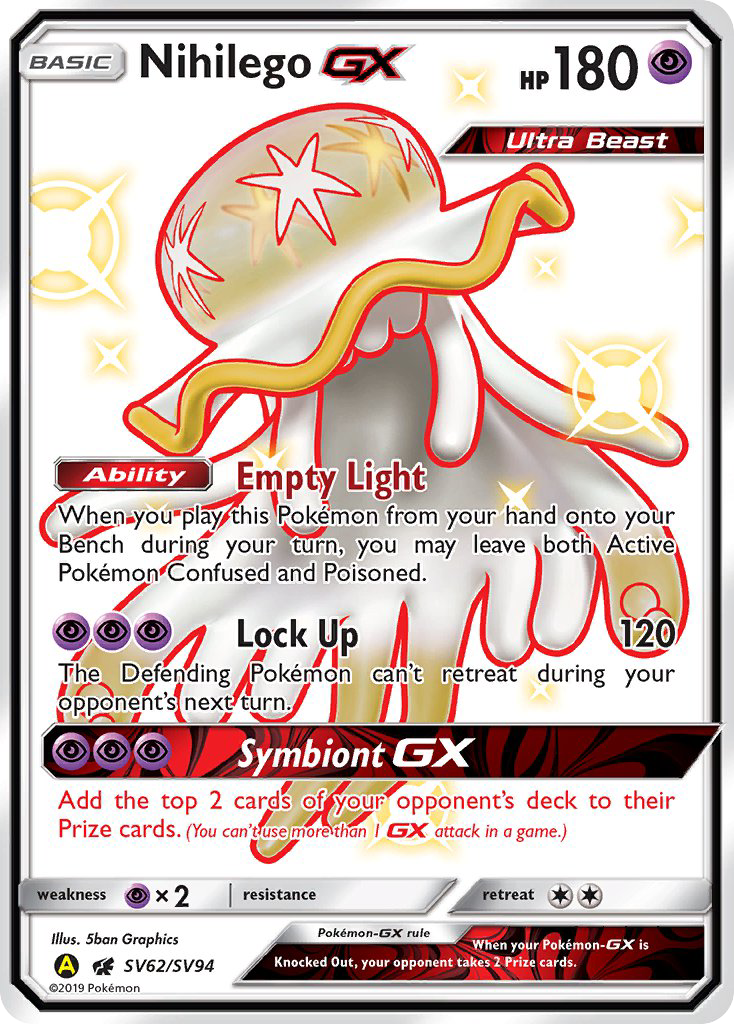 Nihilego-GX SV62/SV94 Hidden Fates Shiny Vault