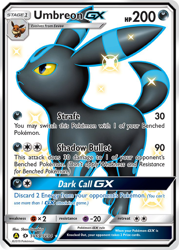 Umbreon-GX SV69/SV94 Hidden Fates Shiny Vault