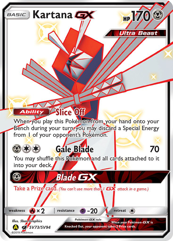 Kartana-GX SV73/SV94 Hidden Fates Shiny Vault