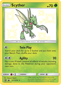 Scyther SV1/SV94 Hidden Fates Shiny Vault