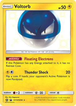 Voltorb SV13/SV94 Hidden Fates Shiny Vault