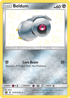 Beldum SV30/SV94 Hidden Fates Shiny Vault