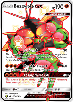 Buzzwole-GX SV68/SV94 Hidden Fates Shiny Vault