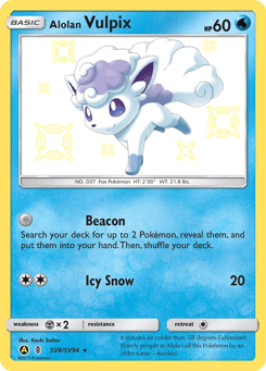 Alolan Vulpix SV8/SV94 Hidden Fates Shiny Vault