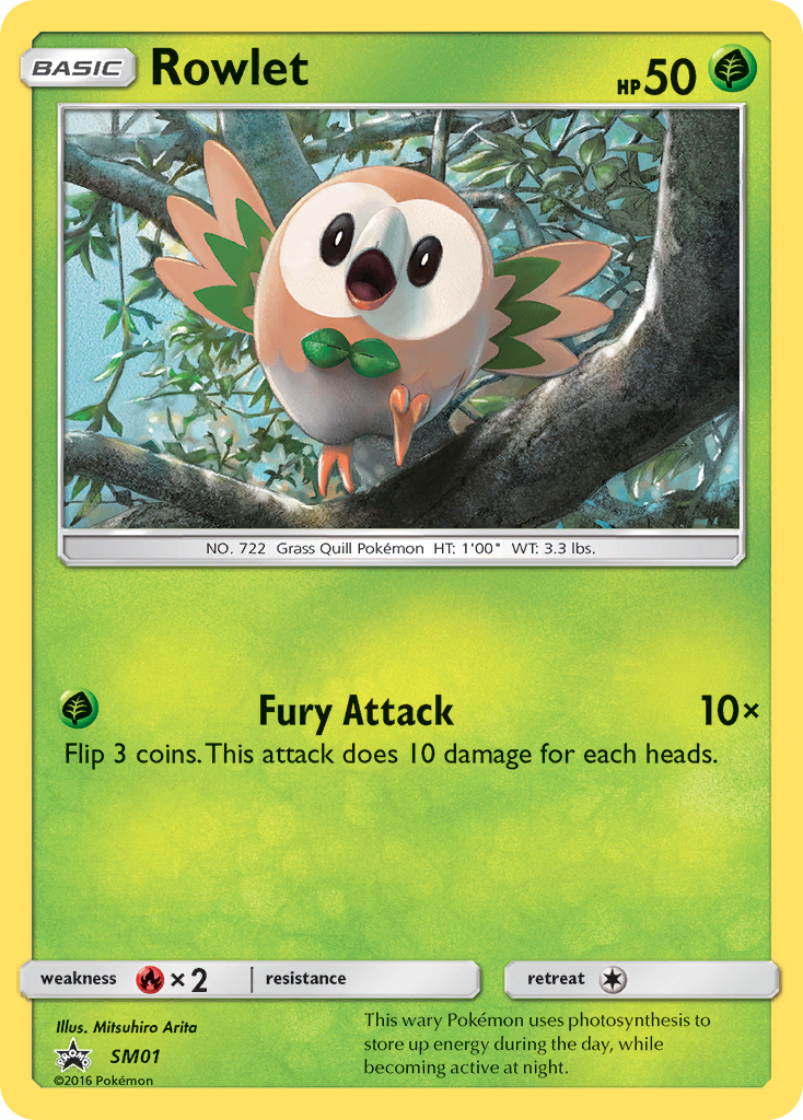 Rowlet SM01 SM Black Star Promos
