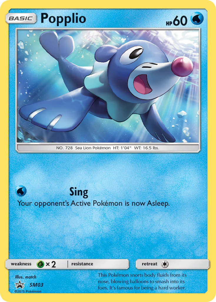 Popplio SM03 SM Black Star Promos