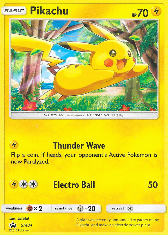 Pikachu SM04 SM Black Star Promos