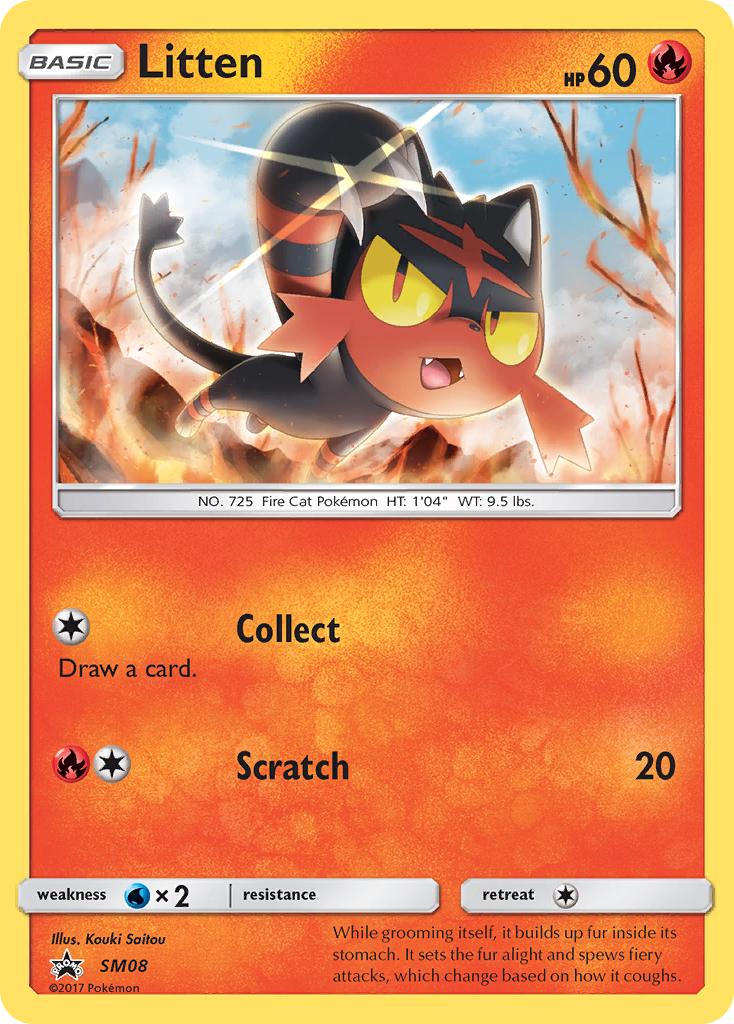 Litten SM08 SM Black Star Promos