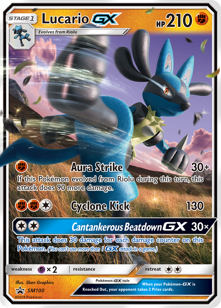 Lucario-GX SM100 SM Black Star Promos