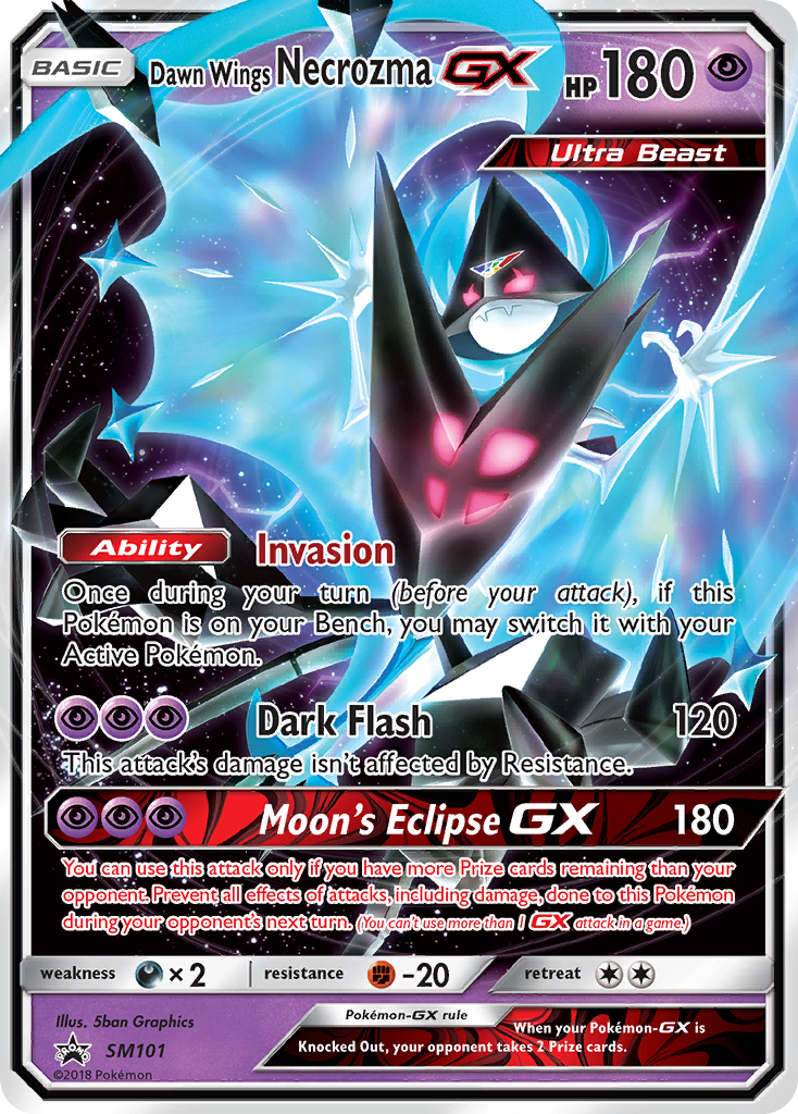 Dawn Wings Necrozma-GX SM101 SM Black Star Promos