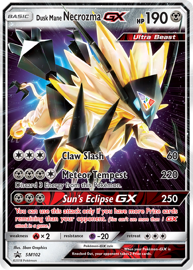 Dusk Mane Necrozma-GX SM102 SM Black Star Promos