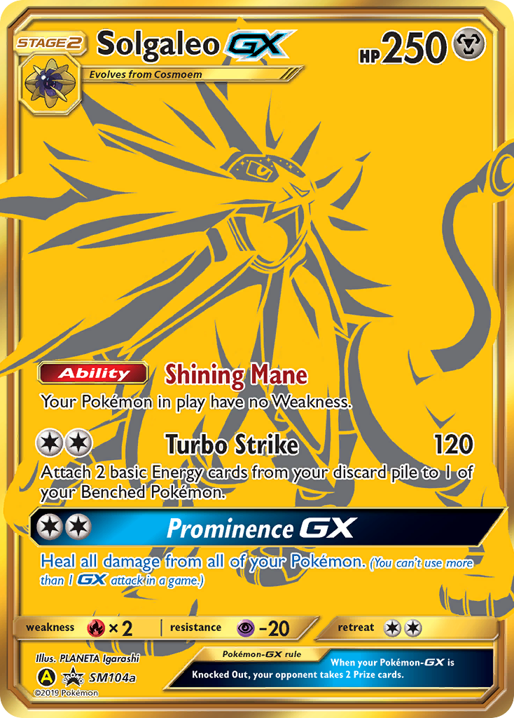 Solgaleo-GX SM104a SM Black Star Promos