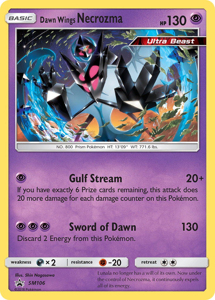 Dawn Wings Necrozma SM106 SM Black Star Promos