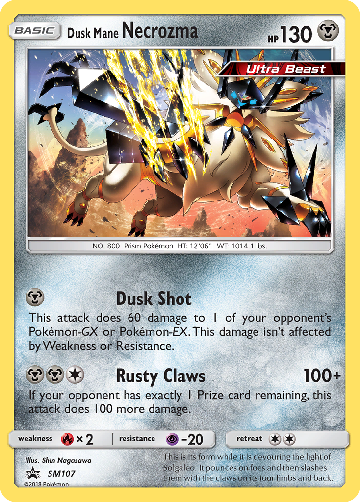 Dusk Mane Necrozma SM107 SM Black Star Promos