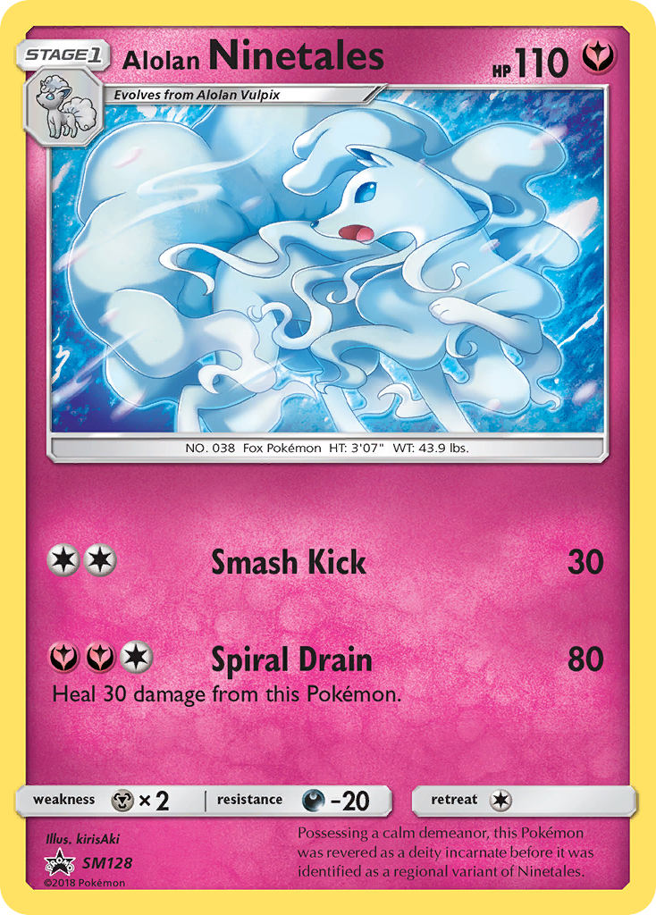 Alolan Ninetales SM128 SM Black Star Promos