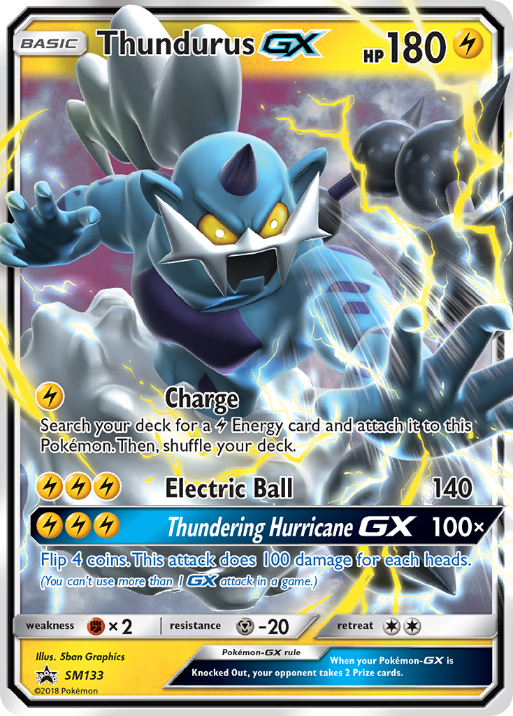 Thundurus-GX SM133 SM Black Star Promos