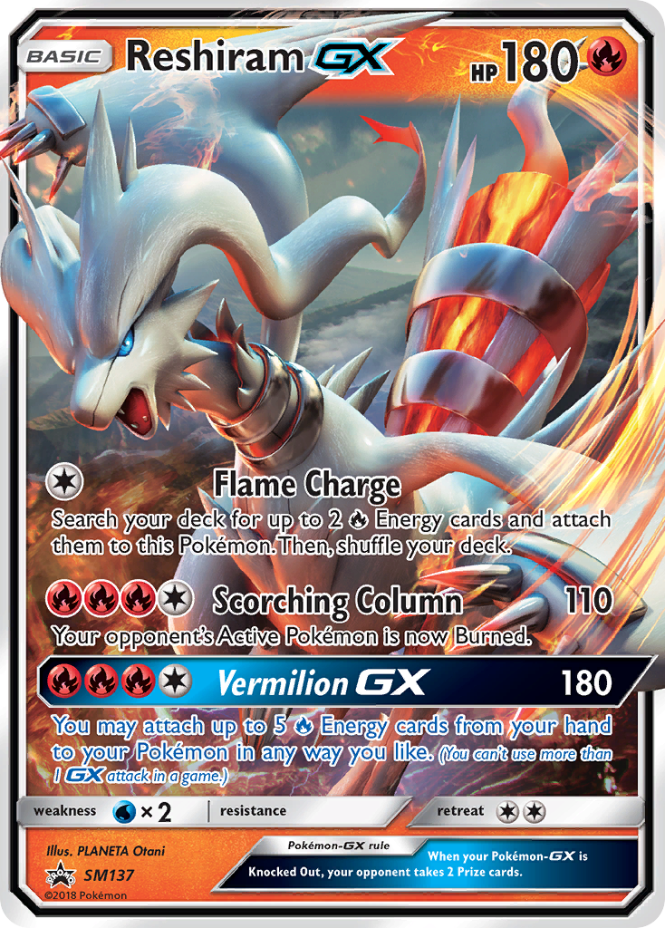 Reshiram-GX SM137 SM Black Star Promos