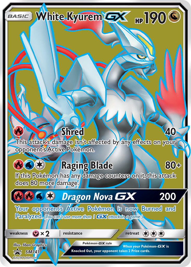 White Kyurem-GX SM141 SM Black Star Promos