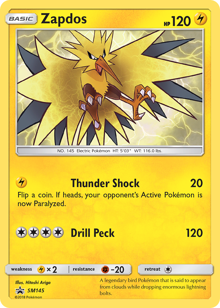 Zapdos SM145 SM Black Star Promos
