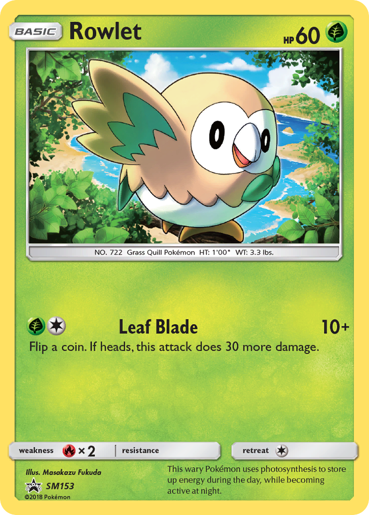 Rowlet SM153 SM Black Star Promos