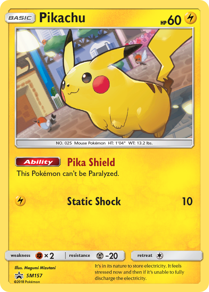 Pikachu SM157 SM Black Star Promos