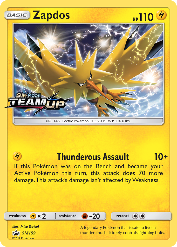 Zapdos SM159 SM Black Star Promos