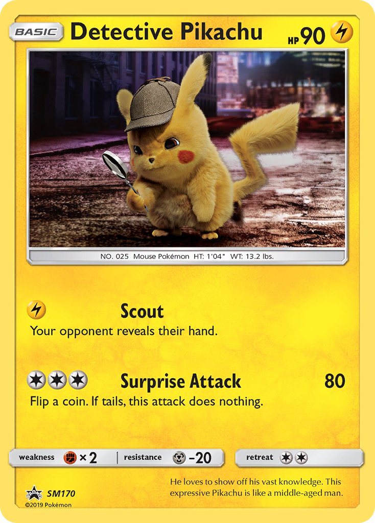 Detective Pikachu SM170 SM Black Star Promos