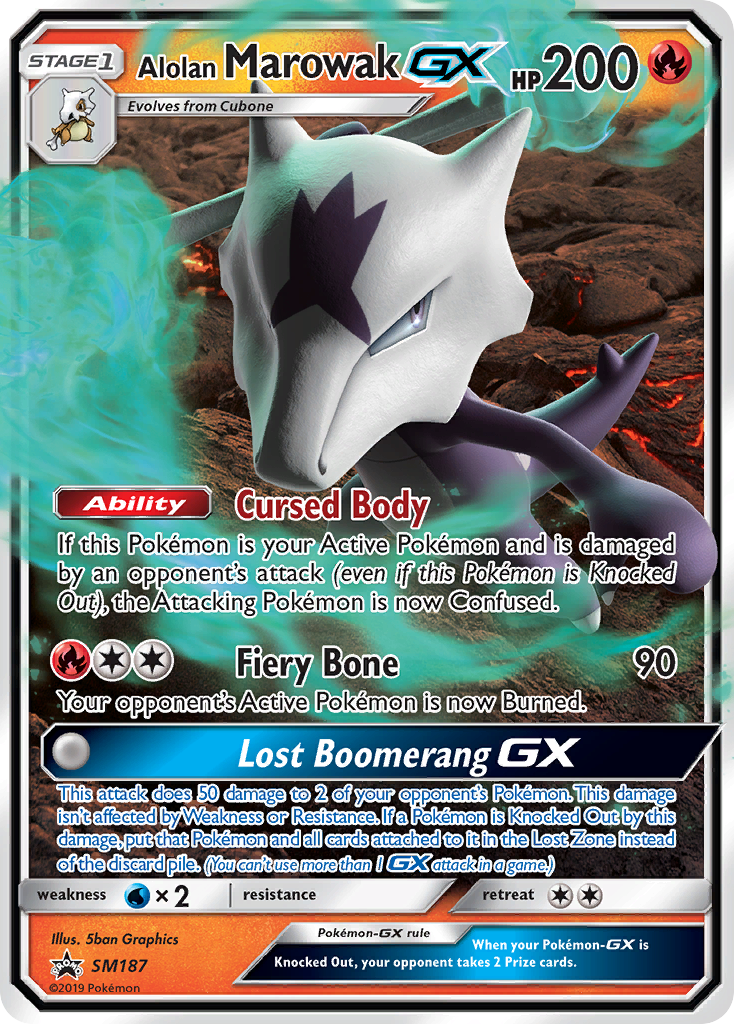 Alolan Marowak-GX SM187 SM Black Star Promos