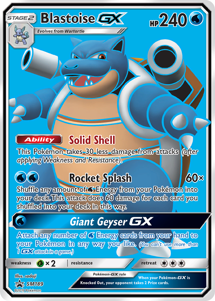 Blastoise-GX SM189 SM Black Star Promos
