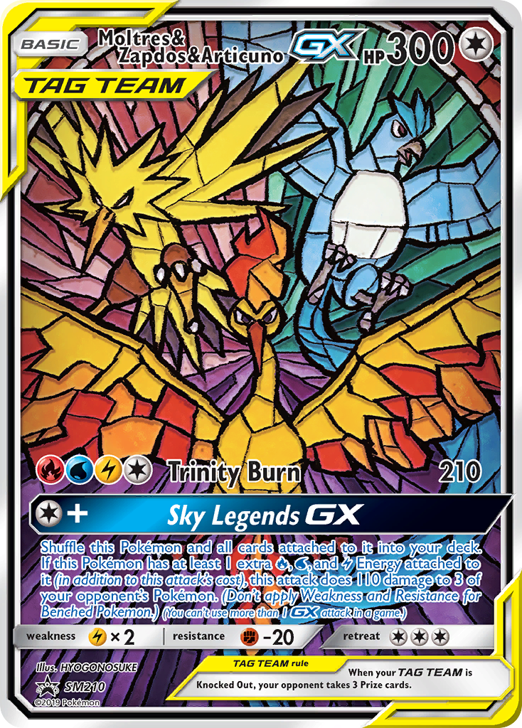 Moltres & Zapdos & Articuno-GX SM210 SM Black Star Promos