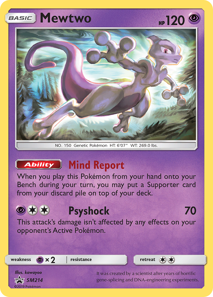 Mewtwo SM214 SM Black Star Promos