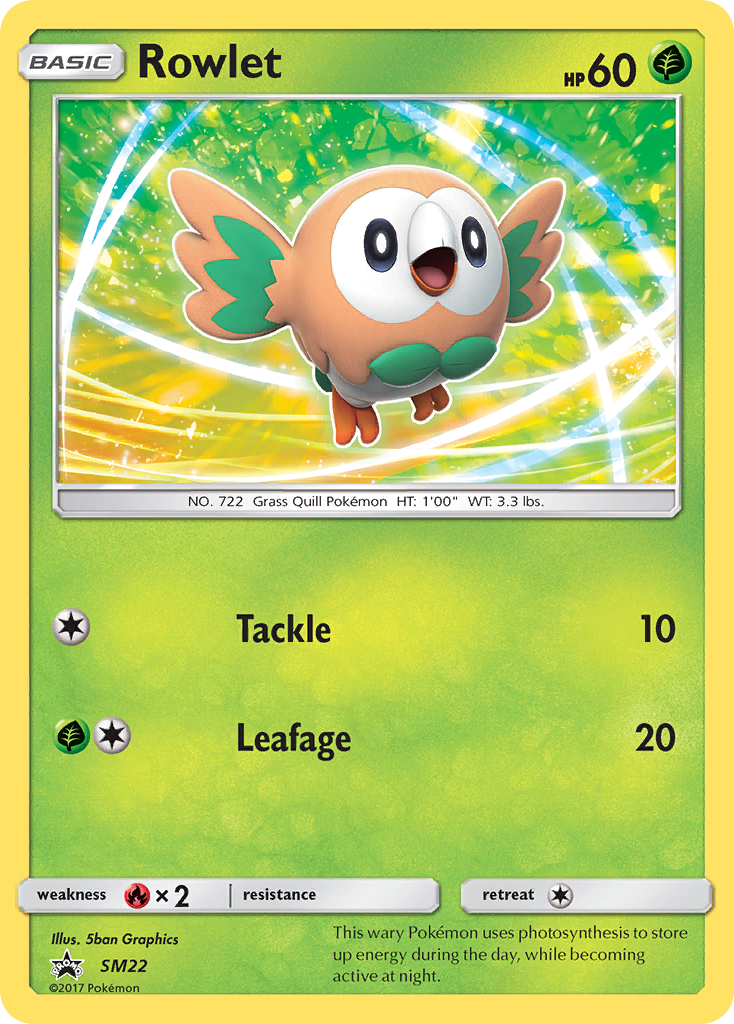 Rowlet SM22 SM Black Star Promos