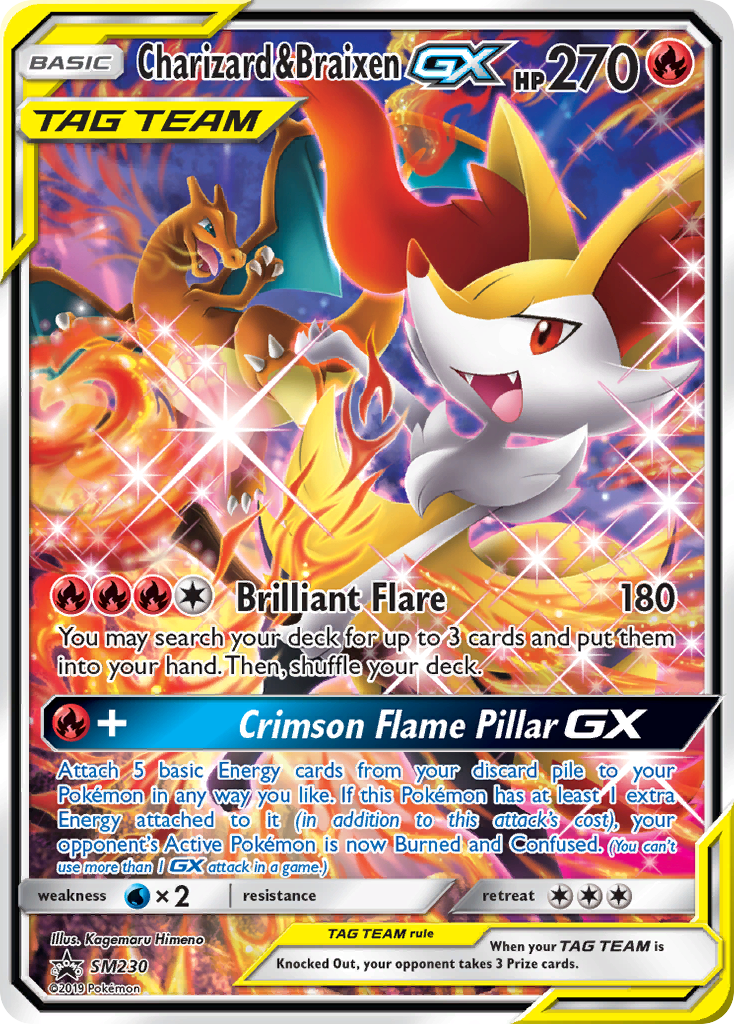 Charizard & Braixen-GX SM230 SM Black Star Promos