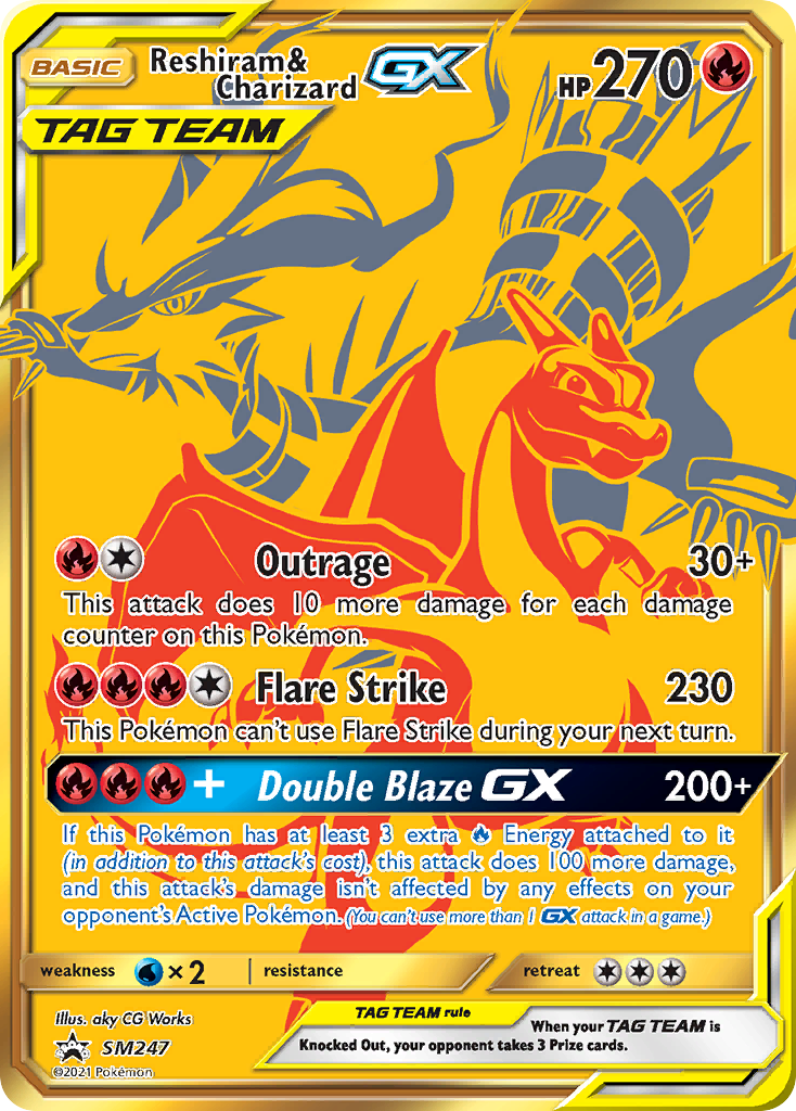 Reshiram & Charizard-GX SM247 SM Black Star Promos