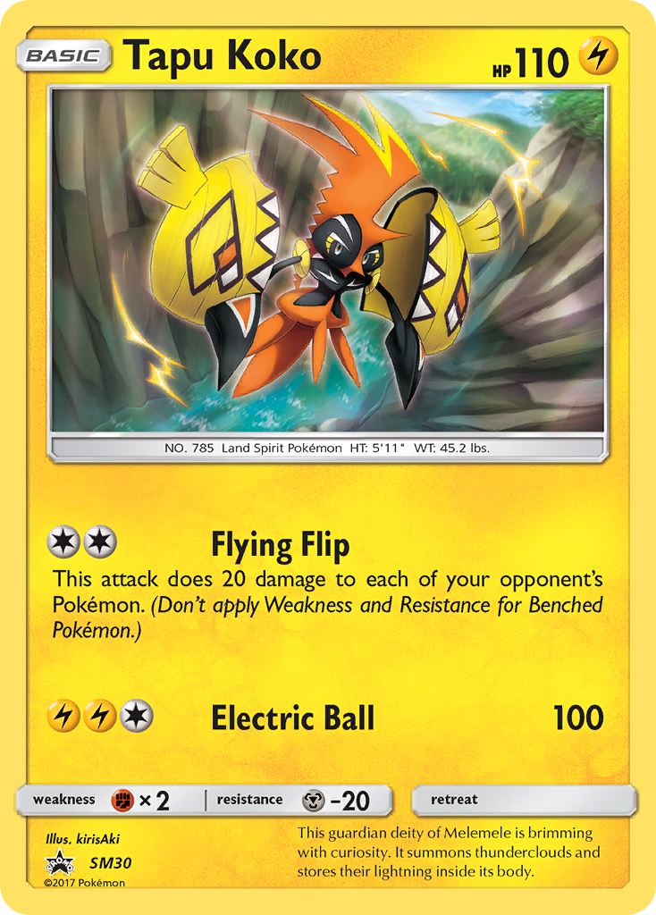 Tapu Koko SM30 SM Black Star Promos