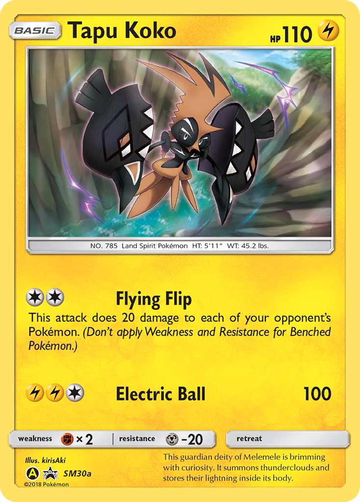 Tapu Koko SM30a SM Black Star Promos