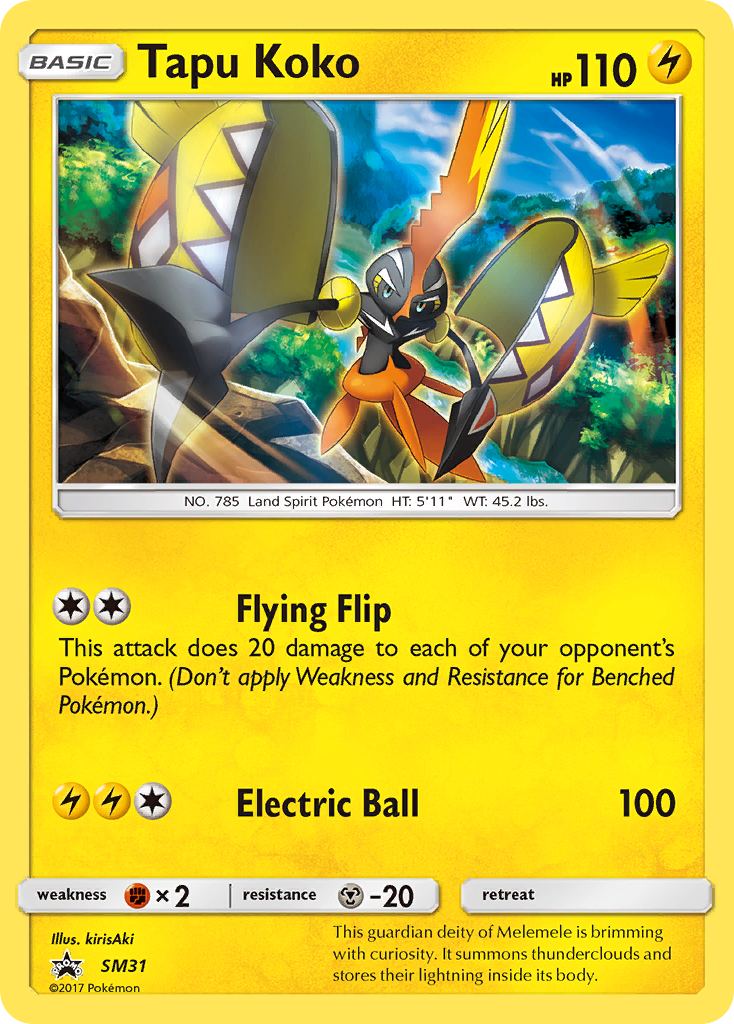 Tapu Koko SM31 SM Black Star Promos