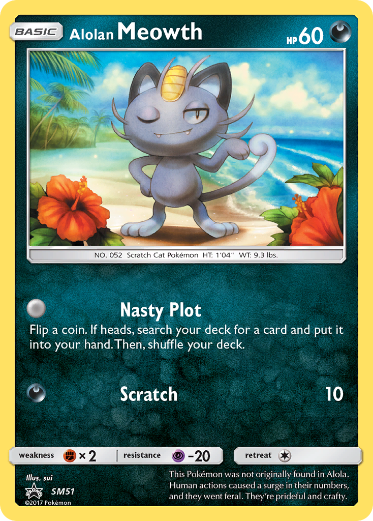 Alolan Meowth SM51 SM Black Star Promos