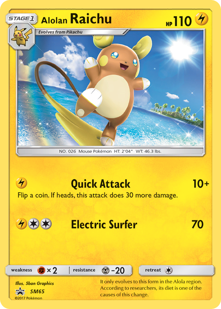 Alolan Raichu SM65 SM Black Star Promos