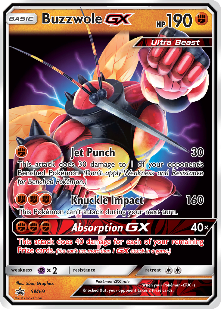Buzzwole-GX SM69 SM Black Star Promos