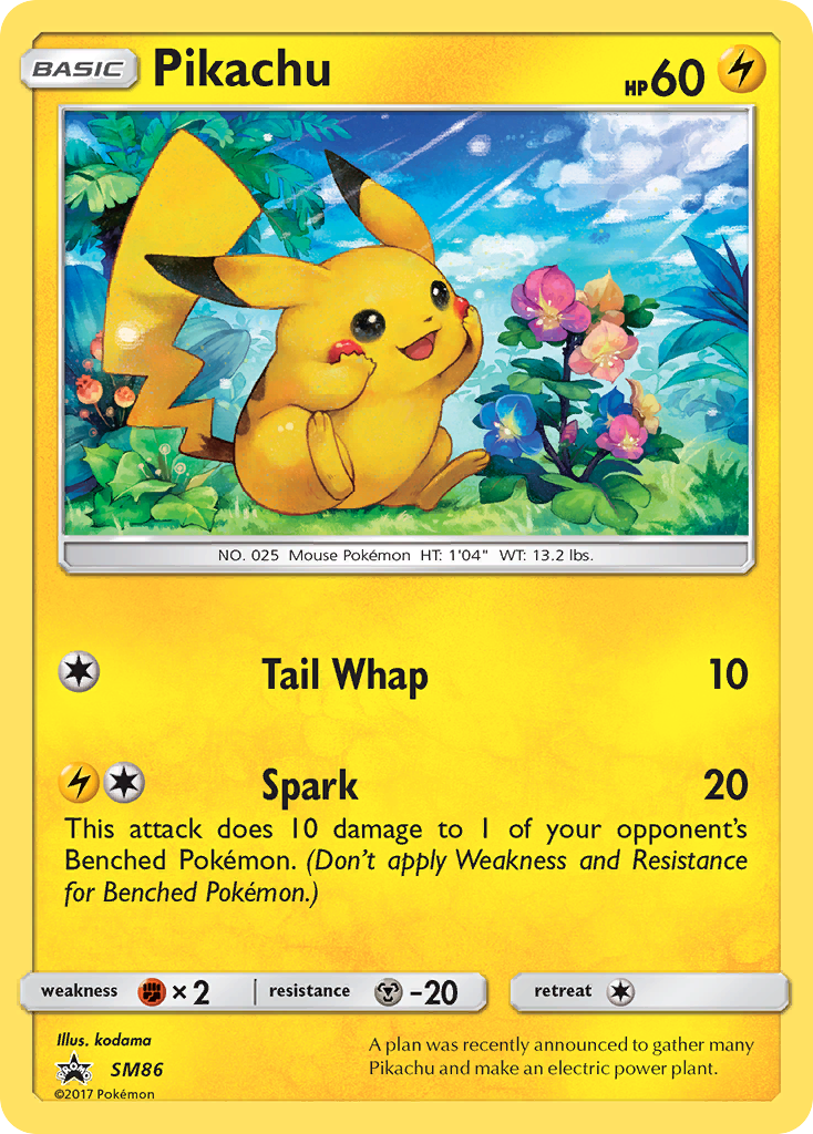 Pikachu SM86 SM Black Star Promos