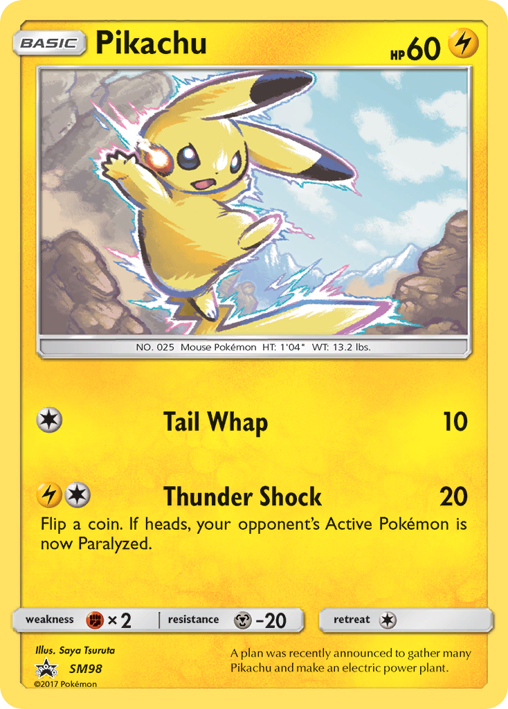 Pikachu SM98 SM Black Star Promos